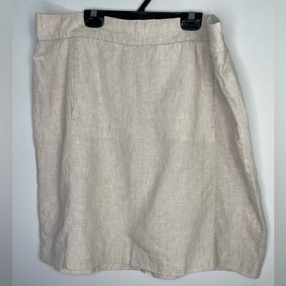 Simons contemporary cream 100% linen skirt - Picture 1 of 8